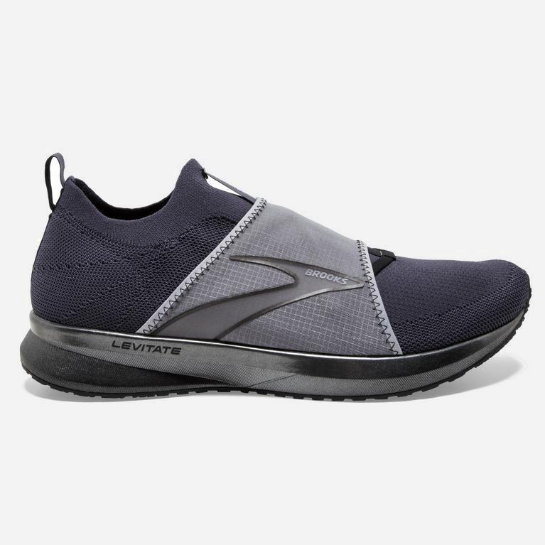 Brooks Men's Levitate 4 Le Road Running Shoes Singapore - Grey/Black/Tradewinds (90573-HPVO)